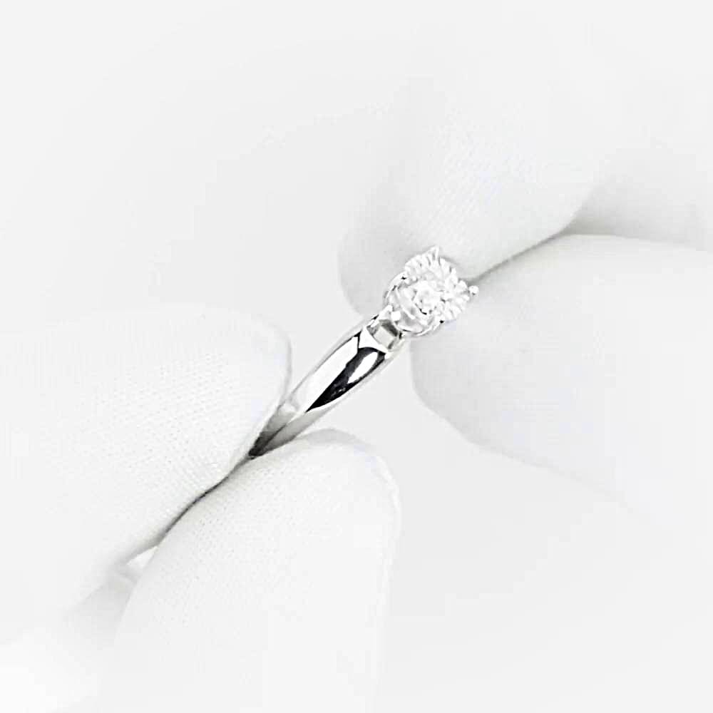 Кольцо с бриллиантом из белого золота 585 пробы 1