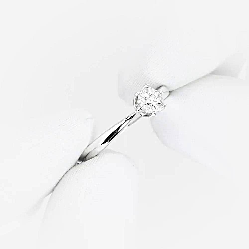 Кольцо с бриллиантами из белого золота 585 пробы 1