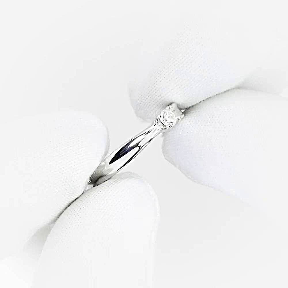 Кольцо с бриллиантом из белого золота 585 пробы