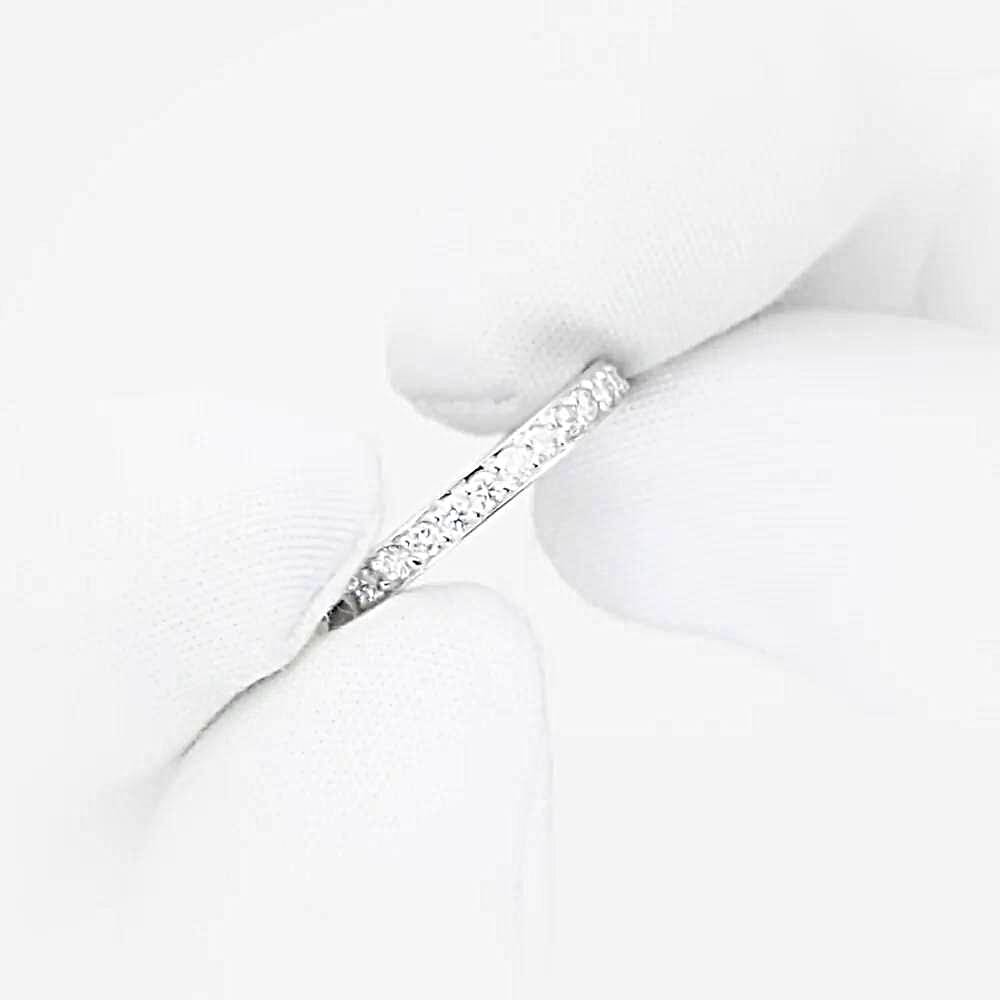 Кольцо с бриллиантами из белого золота 585 пробы