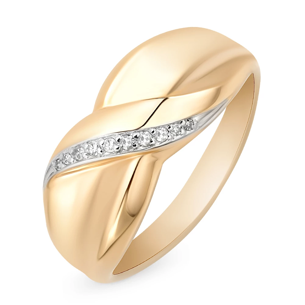 Кольцо с бриллиантами из красного золота 375 пробы Кольцо с бриллиантами из красного золота 375 пробы