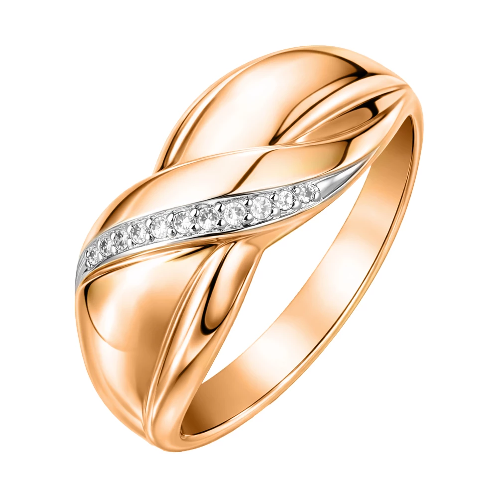 Кольцо с бриллиантами из красного золота 375 пробы Кольцо с бриллиантами из красного золота 375 пробы