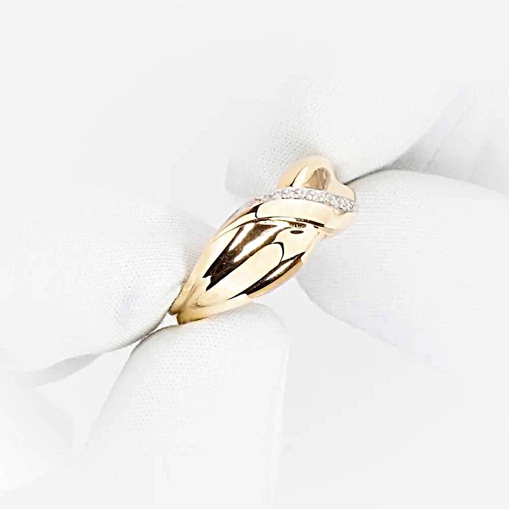 Кольцо с бриллиантами из красного золота 375 пробы 1