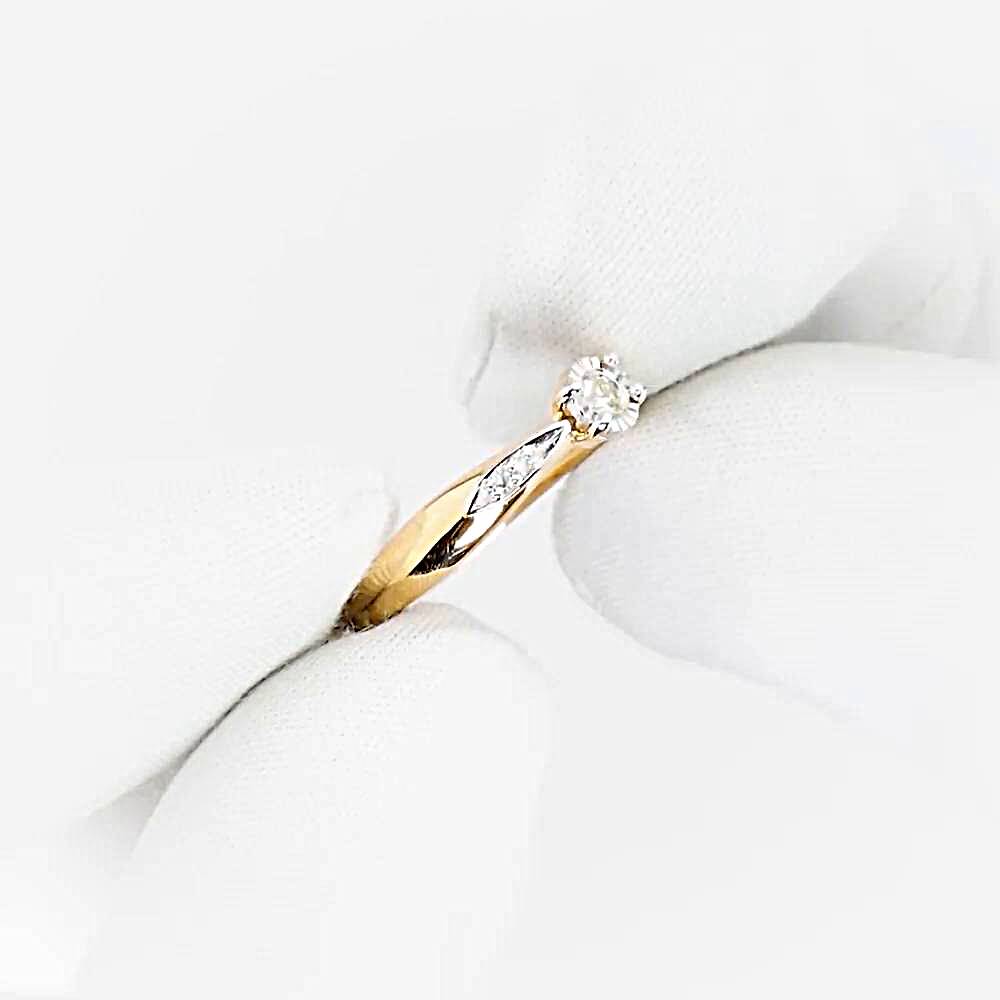 Кольцо с бриллиантами из красного золота 375 пробы 1