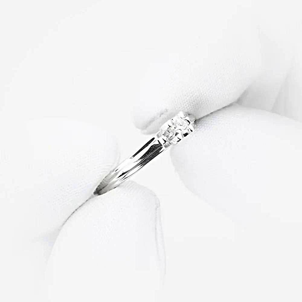 Кольцо с бриллиантом из белого золота 585 пробы 1