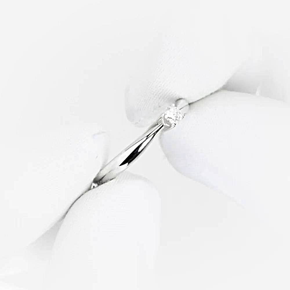 Кольцо с бриллиантом из белого золота 585 пробы 1