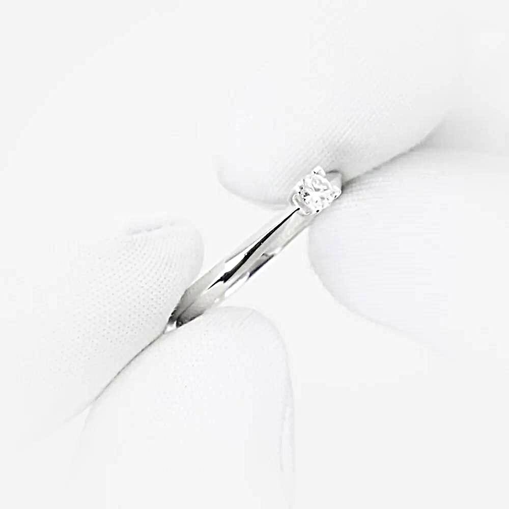 Кольцо с бриллиантом из белого золота 585 пробы 1