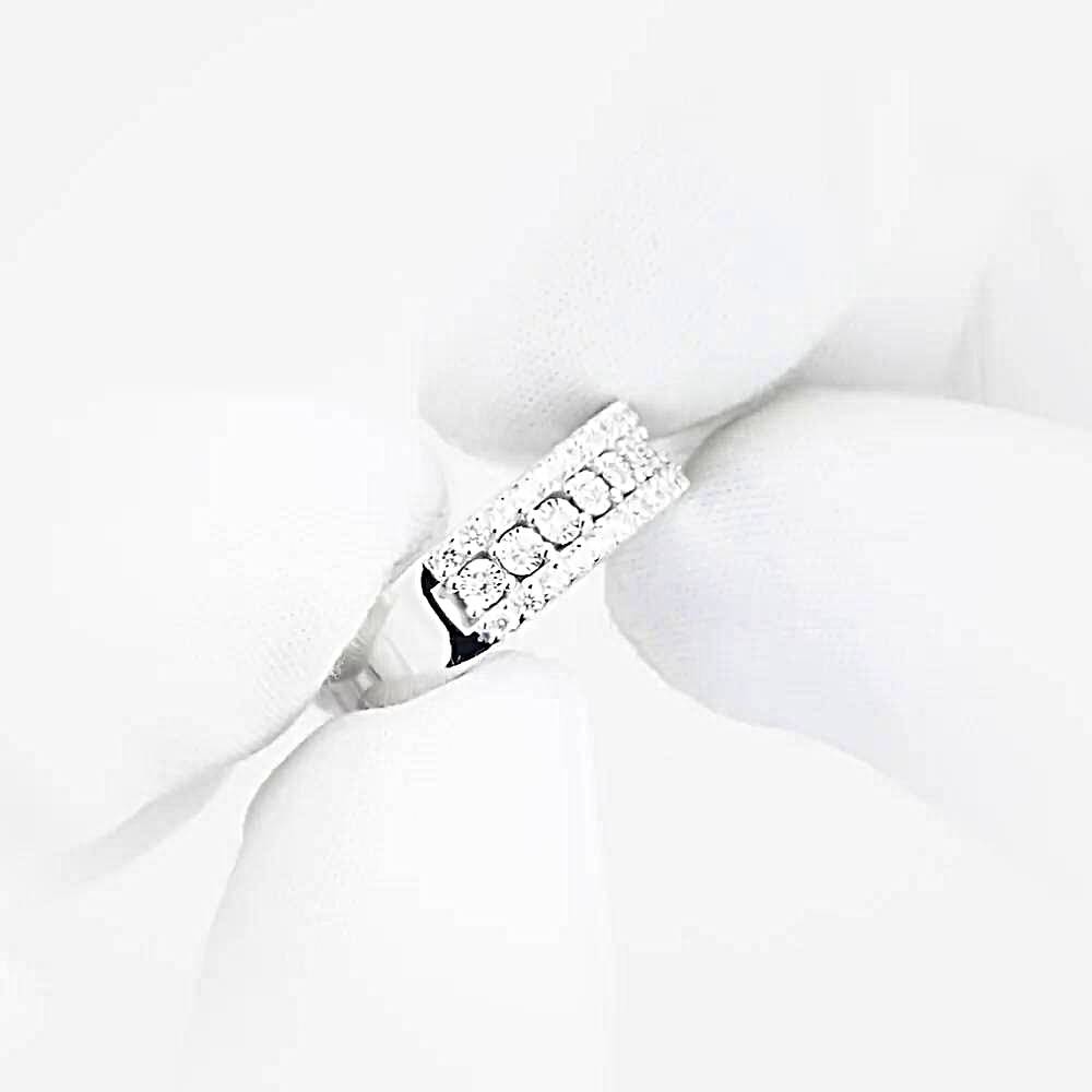 Кольцо с бриллиантами из белого золота 585 пробы