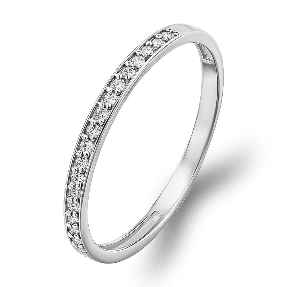 Кольцо с бриллиантами из белого золота 585 пробы