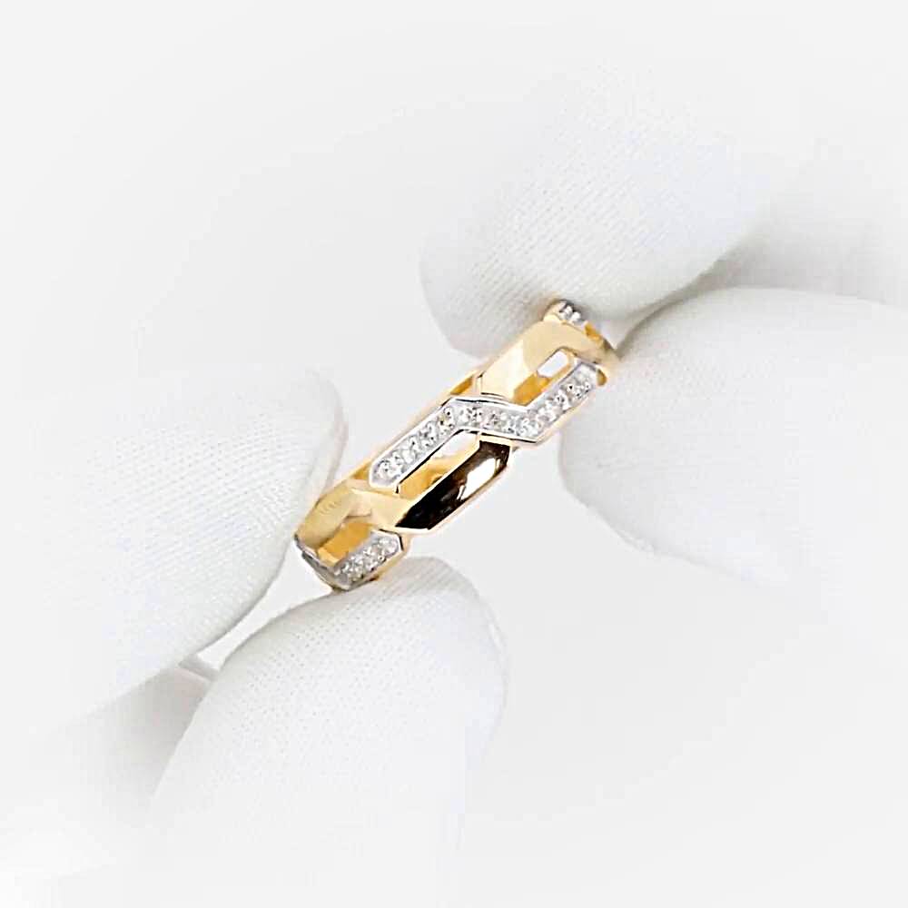 Кольцо с бриллиантами из красного золота 585 пробы