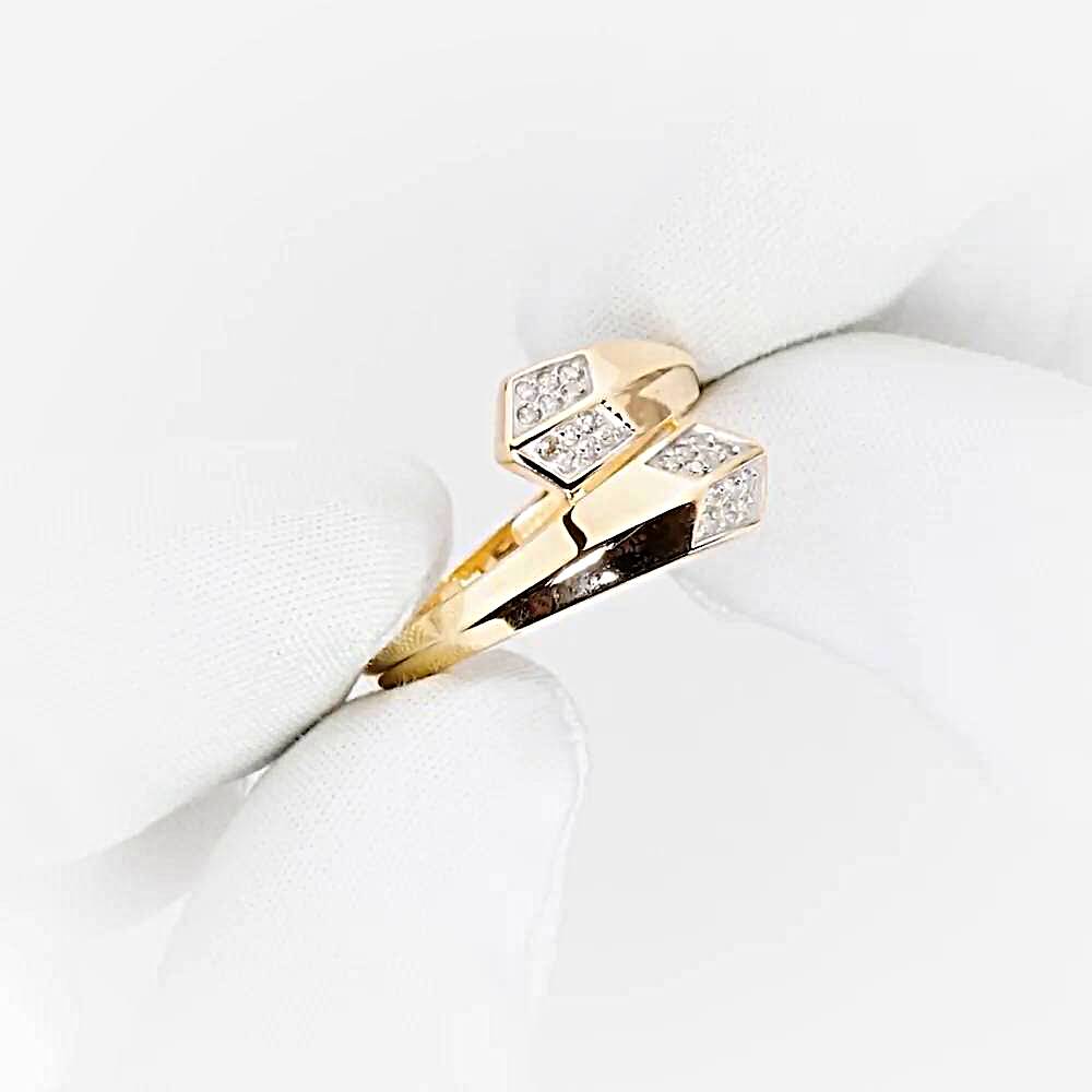 Кольцо с бриллиантами из красного золота 585 пробы