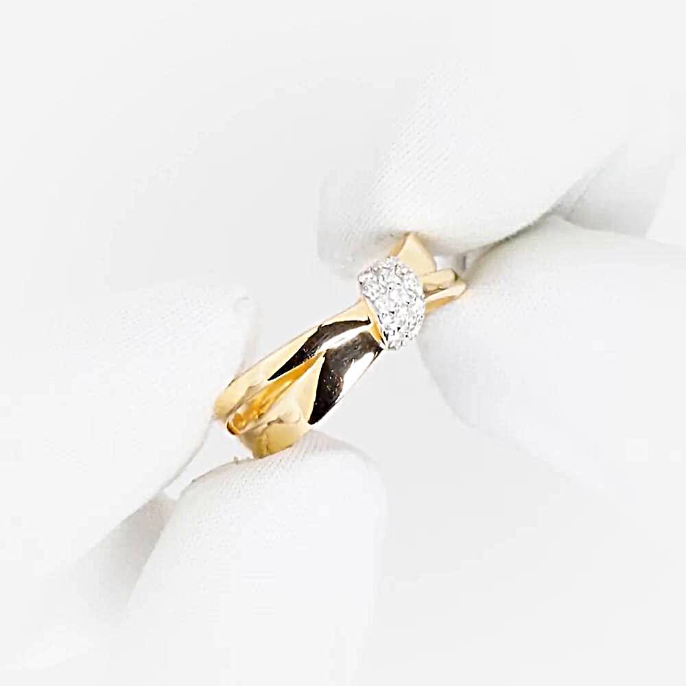 Кольцо с бриллиантами из красного золота 585 пробы 1