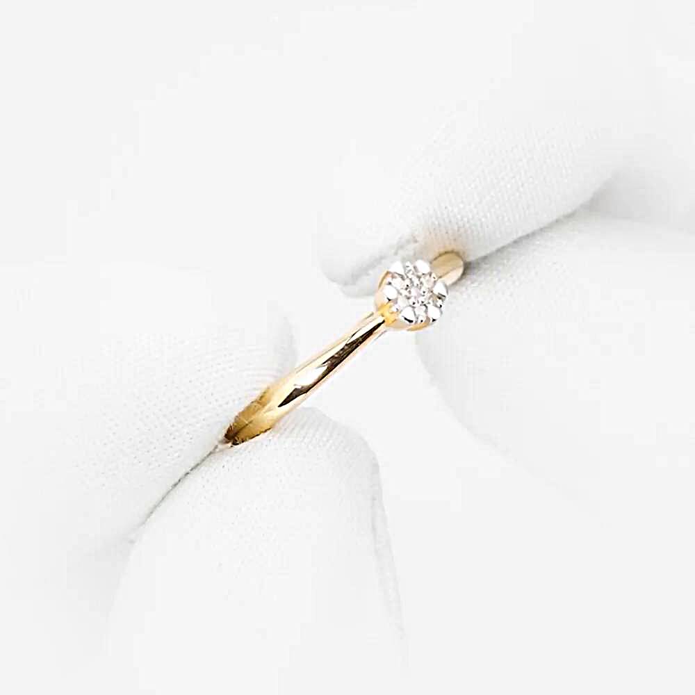 Кольцо с бриллиантами из красного золота 585 пробы