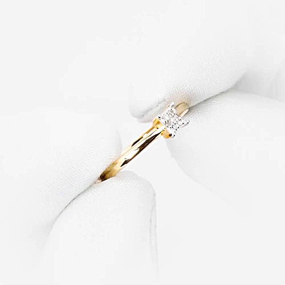 Кольцо с бриллиантами из красного золота 585 пробы