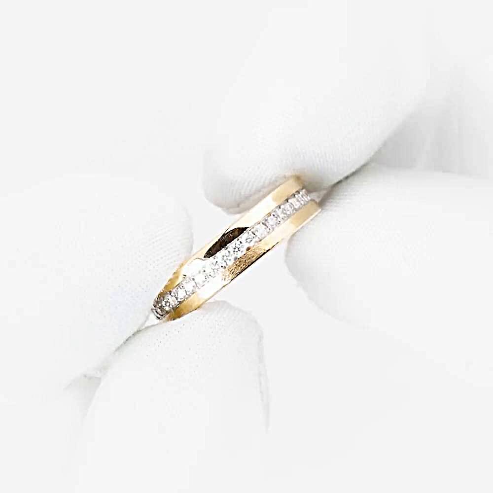 Кольцо с бриллиантами из красного золота 585 пробы