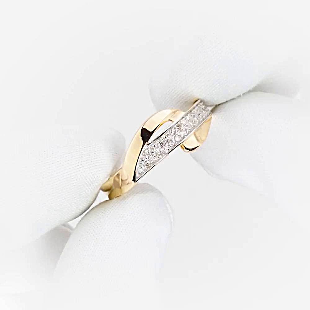 Кольцо с бриллиантами из красного золота 585 пробы