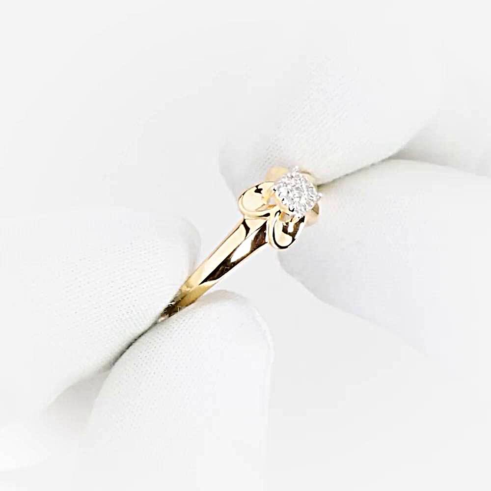 Кольцо с бриллиантами из красного золота 585 пробы