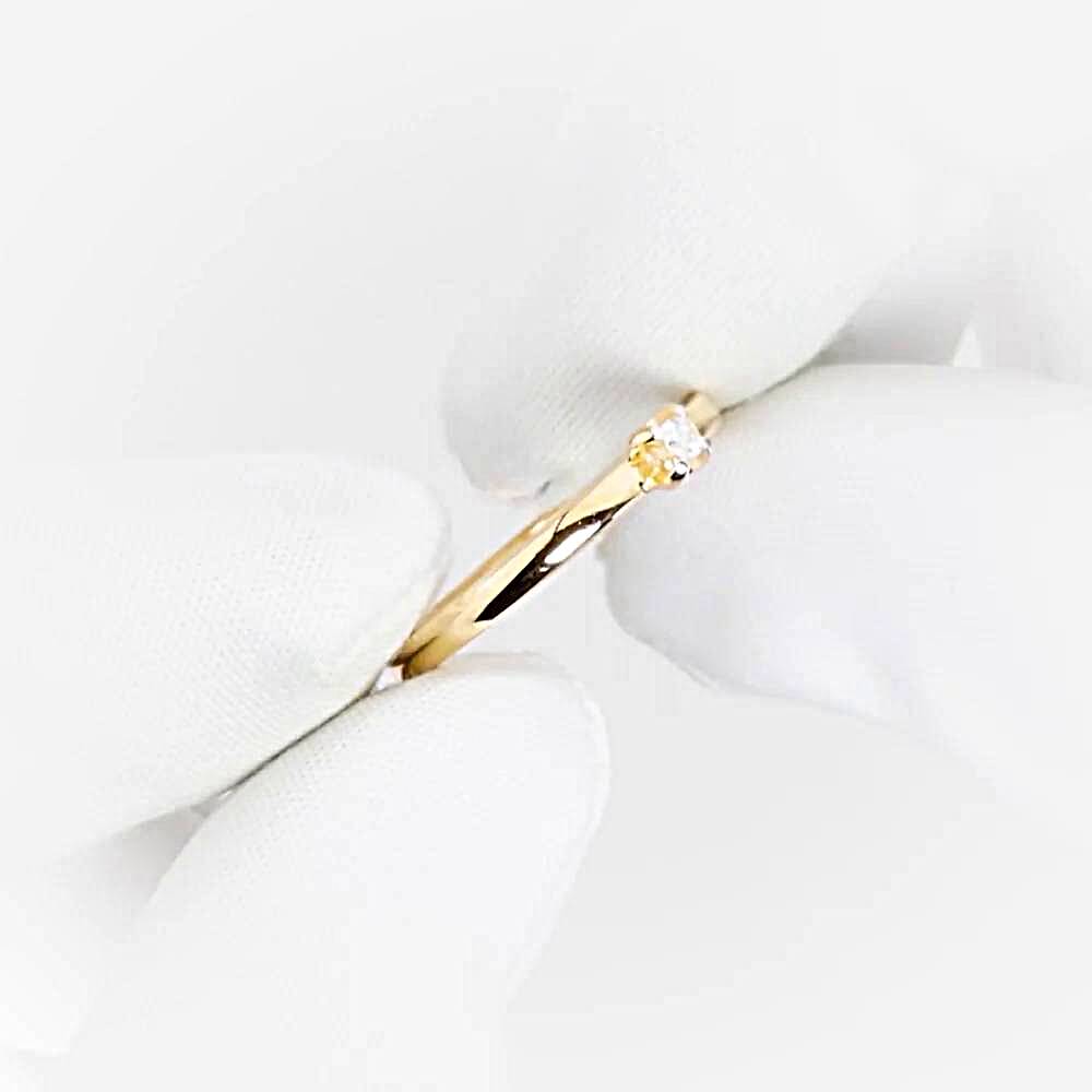 Кольцо с бриллиантом из красного золота 585 пробы 1