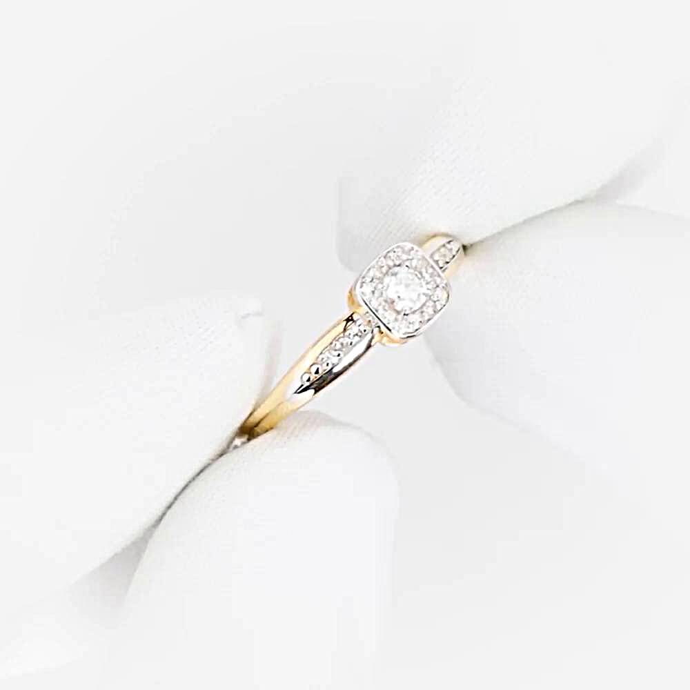 Кольцо с бриллиантами из красного золота 585 пробы 1