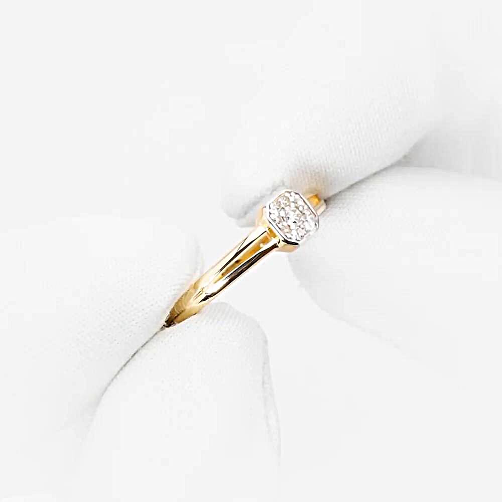 Кольцо с бриллиантами из красного золота 585 пробы