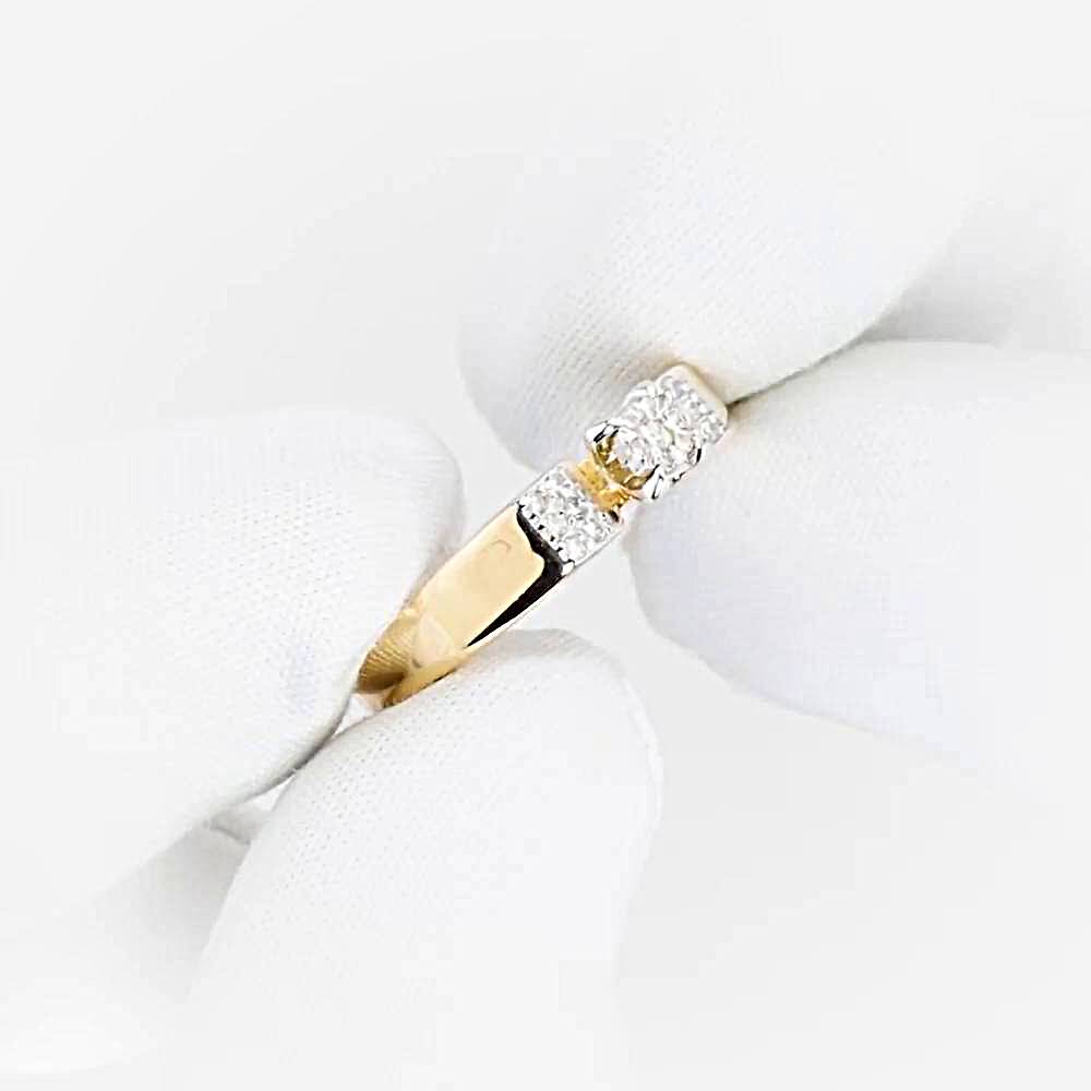 Кольцо с бриллиантами из красного золота 585 пробы