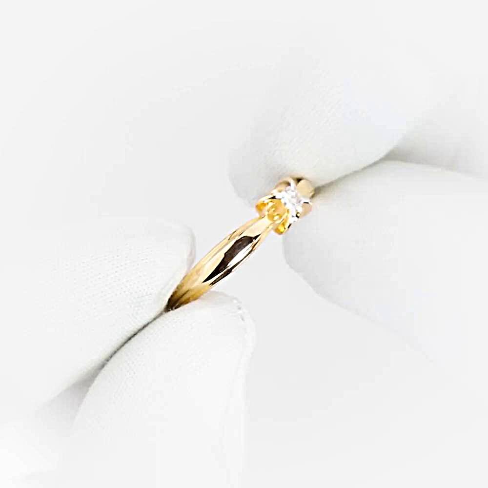 Кольцо с бриллиантом из красного золота 585 пробы