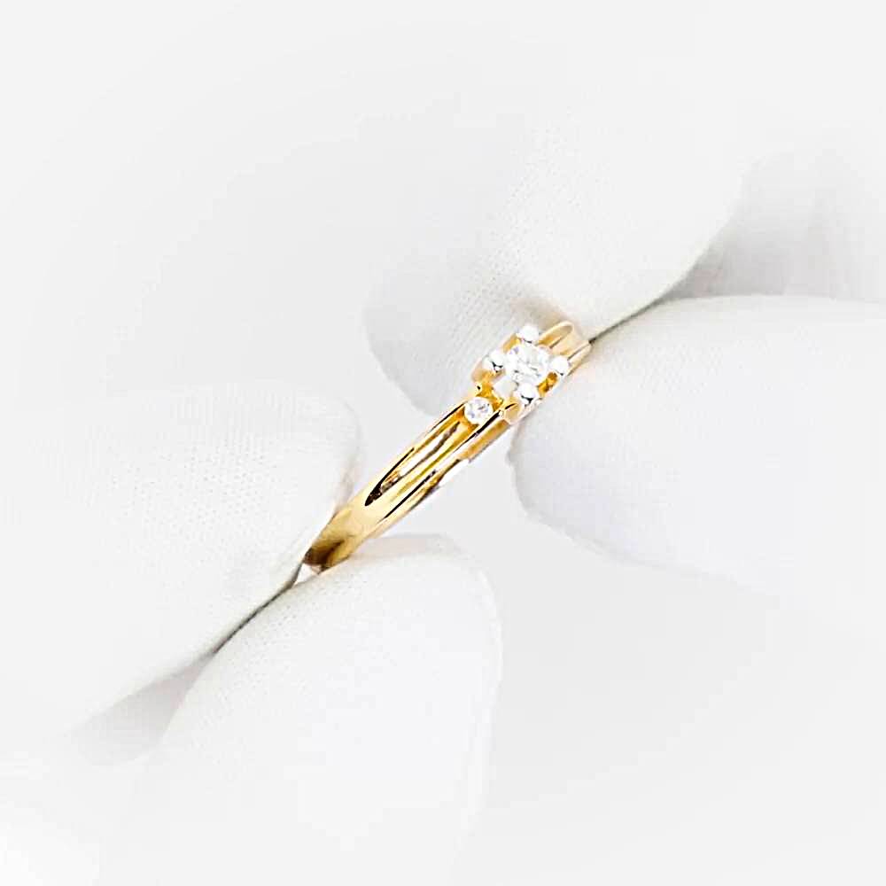 Кольцо с бриллиантами из красного золота 585 пробы 1