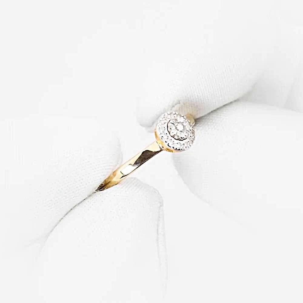 Кольцо с бриллиантами из красного золота 585 пробы