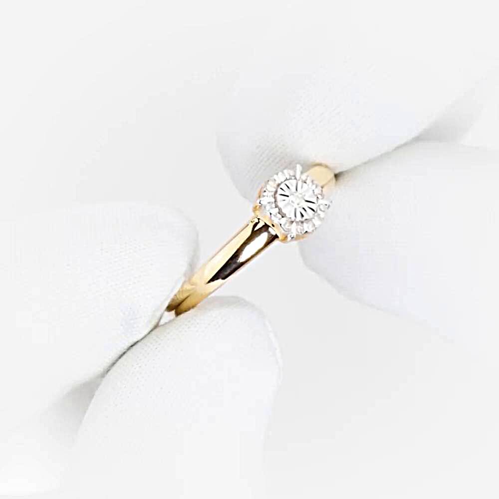 Кольцо с бриллиантами из красного золота 585 пробы