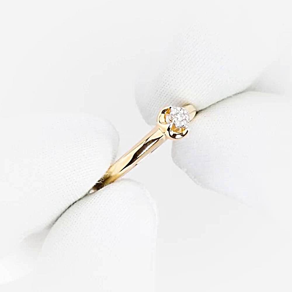 Кольцо с бриллиантами из красного золота 585 пробы