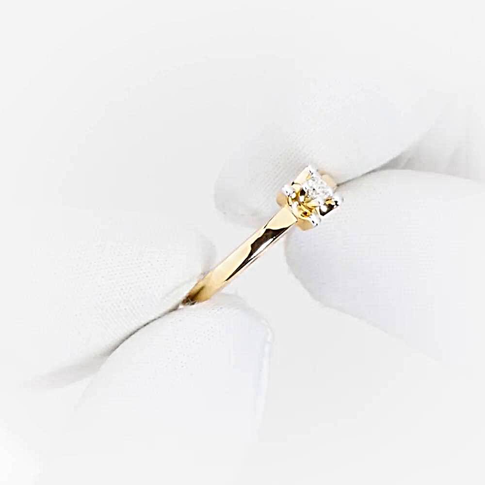 Кольцо с бриллиантом из красного золота 585 пробы 1