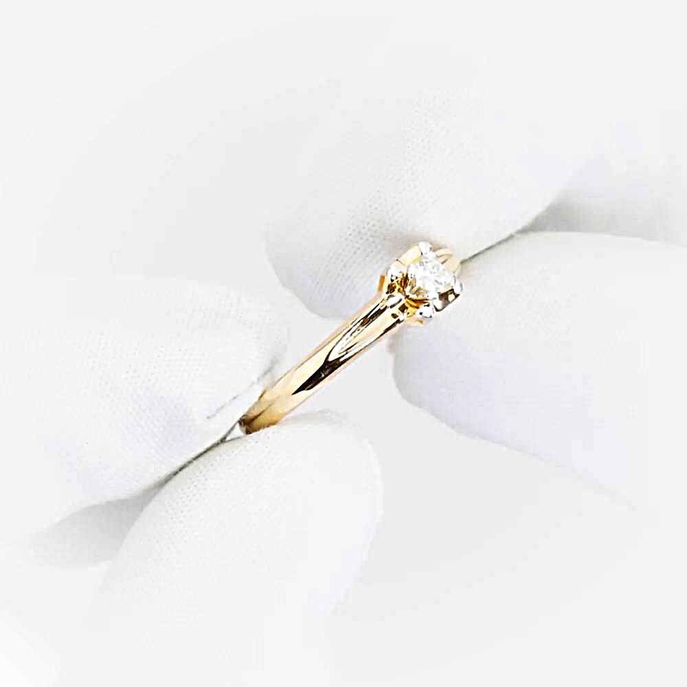 Кольцо с бриллиантом из красного золота 585 пробы 1