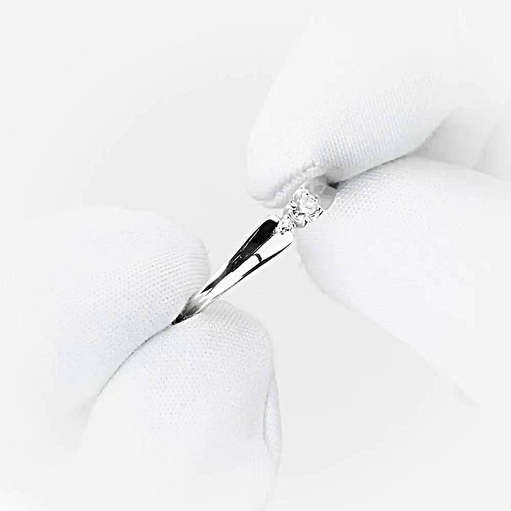 Кольцо с бриллиантами из белого золота 585 пробы