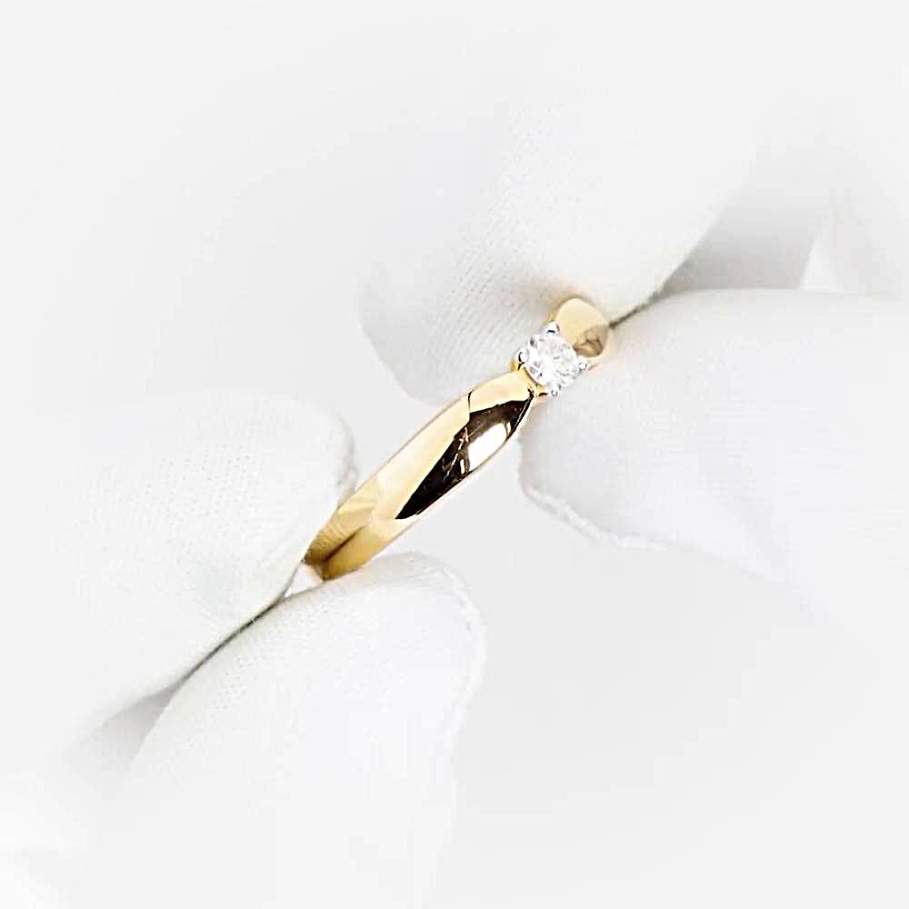 Кольцо с бриллиантом из красного золота 585 пробы 1