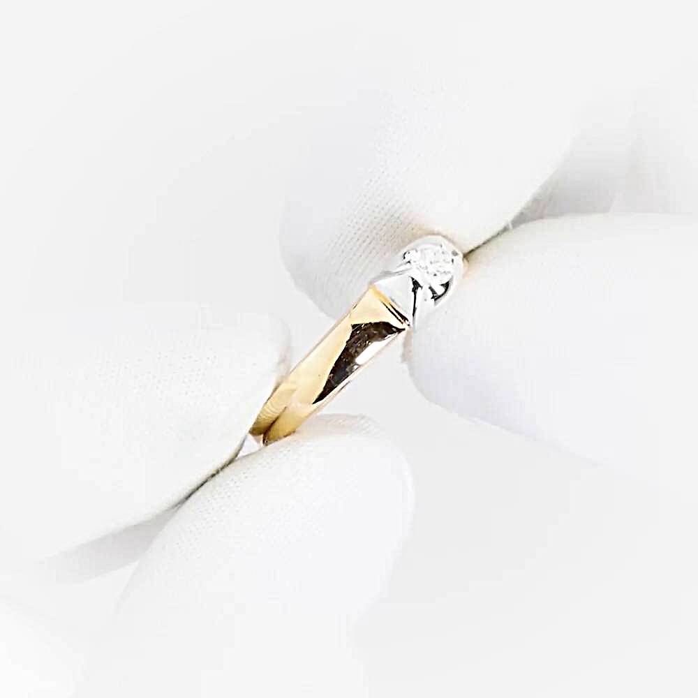 Кольцо с бриллиантом из красного золота 585 пробы 1