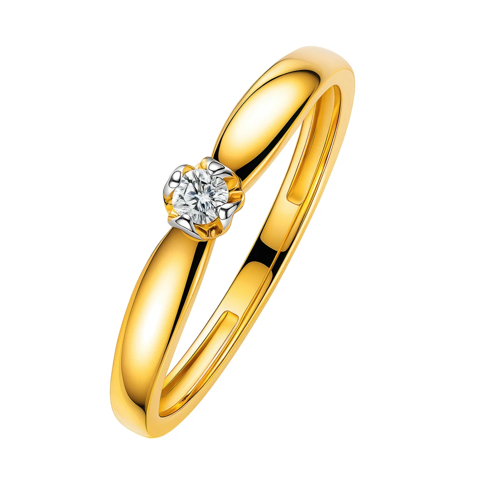 Кольцо с бриллиантом из красного золота 585 пробы Кольцо с бриллиантом из красного золота 585 пробы