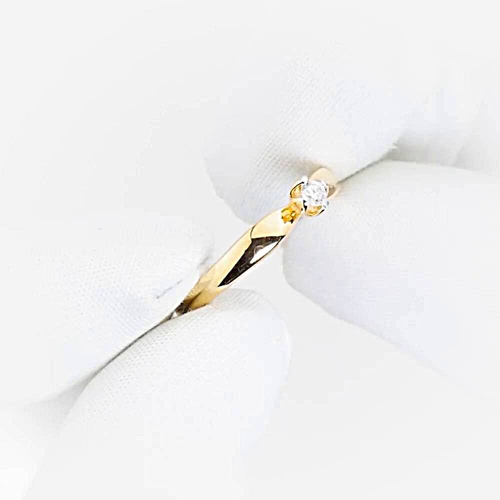 Кольцо с бриллиантом из красного золота 585 пробы 1