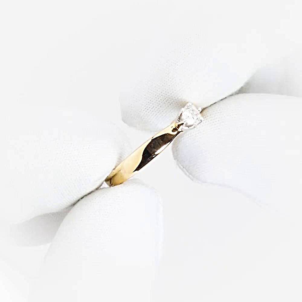 Кольцо с бриллиантом из красного золота 585 пробы 1