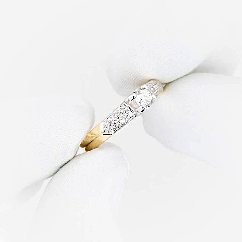 Кольцо с бриллиантами из красного золота 585 пробы 1