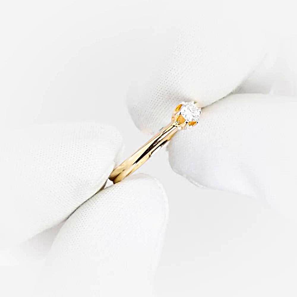 Кольцо с бриллиантом из красного золота 585 пробы 1