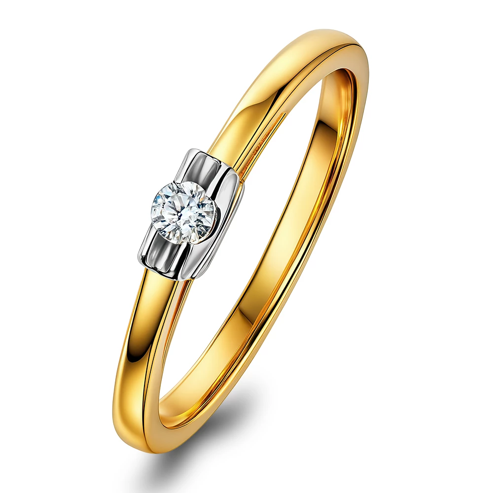 Кольцо с бриллиантом из красного золота 585 пробы Кольцо с бриллиантом из красного золота 585 пробы