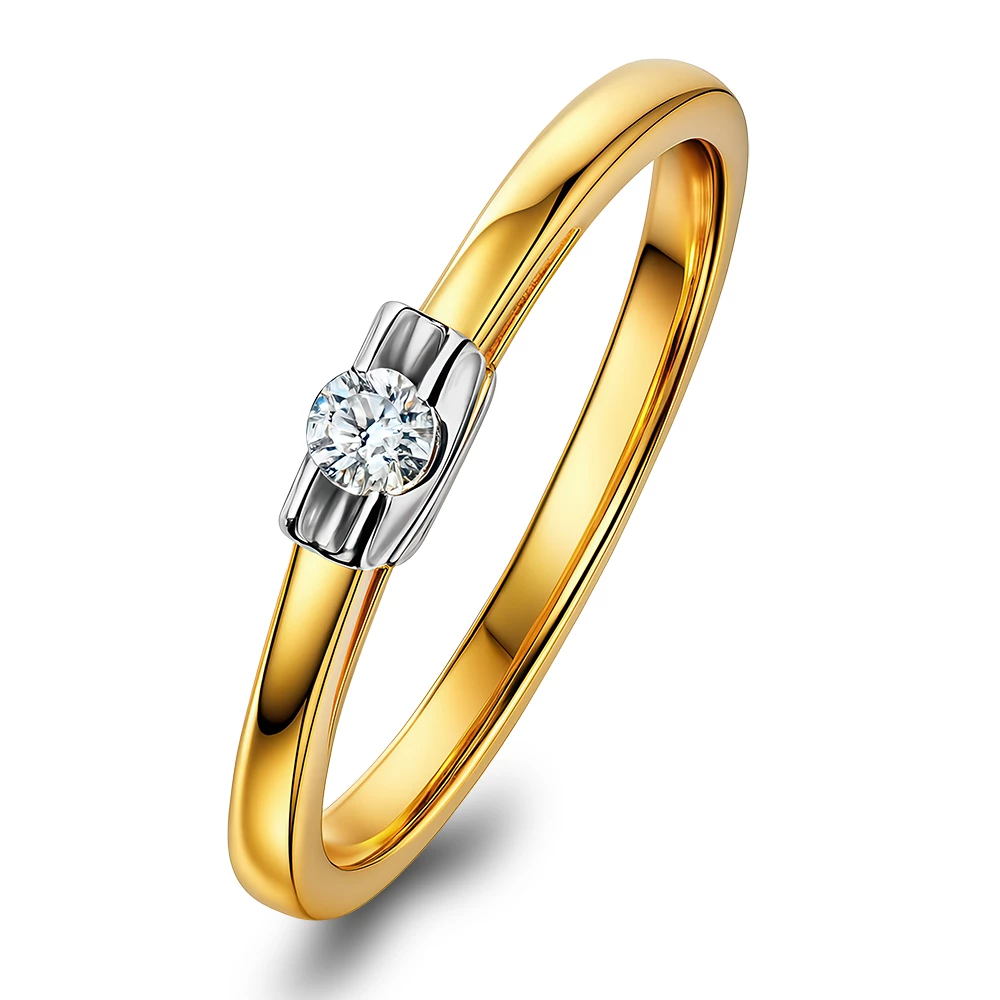 Кольцо с бриллиантом из красного золота 585 пробы Кольцо с бриллиантом из красного золота 585 пробы