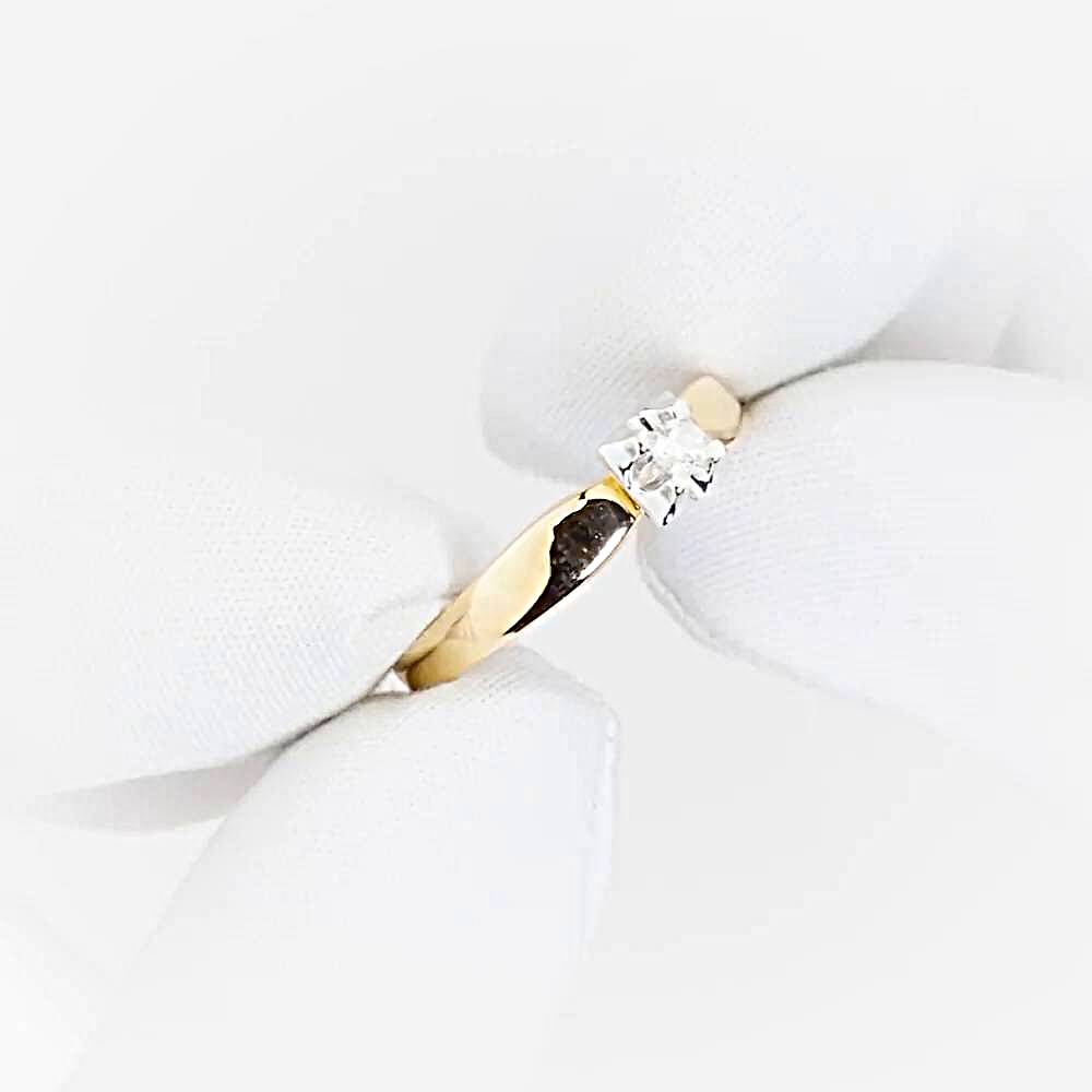 Кольцо с бриллиантом из красного золота 585 пробы 1