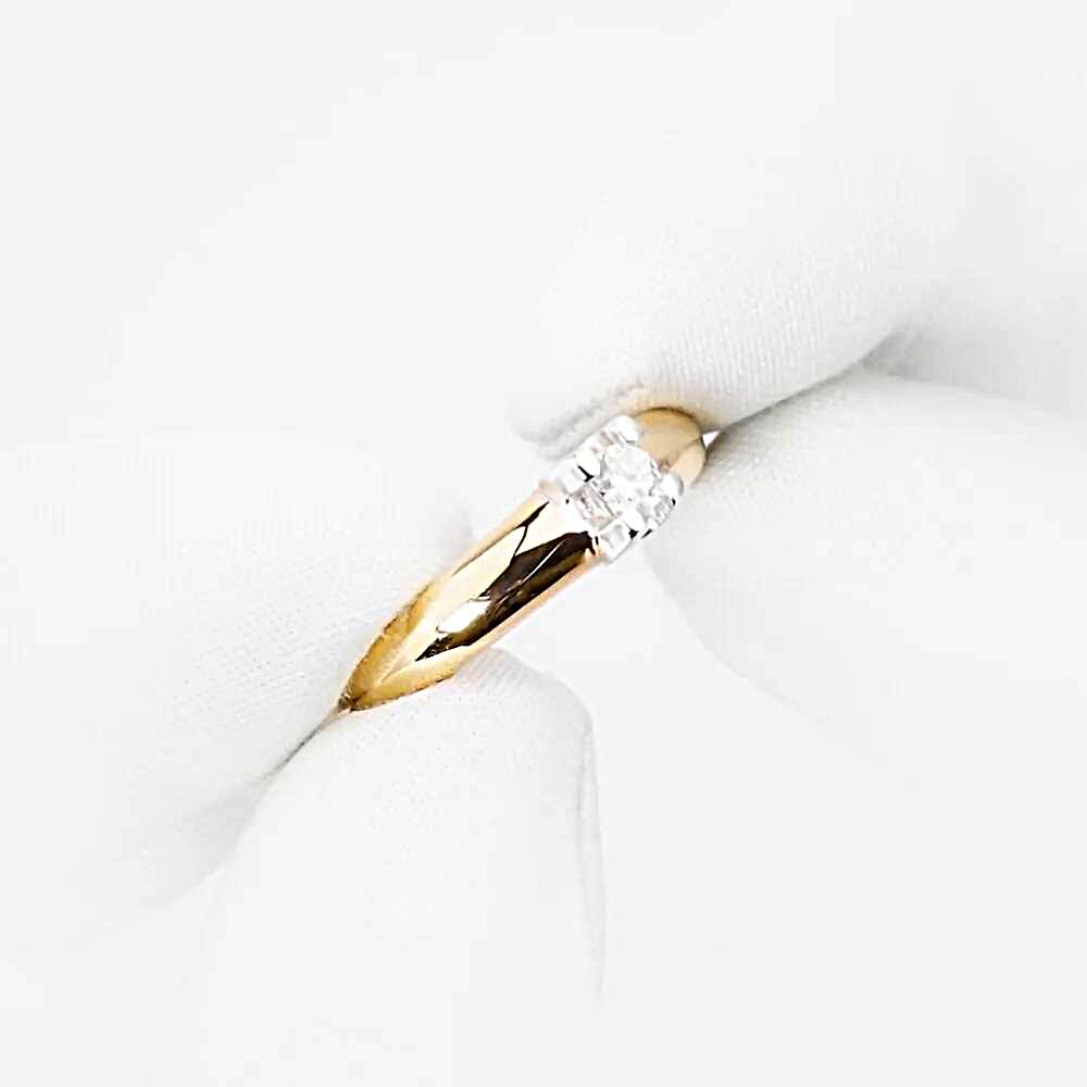 Кольцо с бриллиантом из красного золота 585 пробы