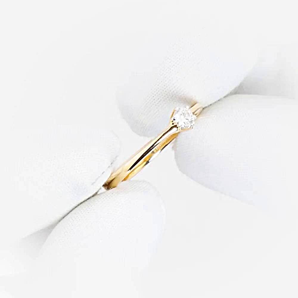 Кольцо с бриллиантом из красного золота 585 пробы 1