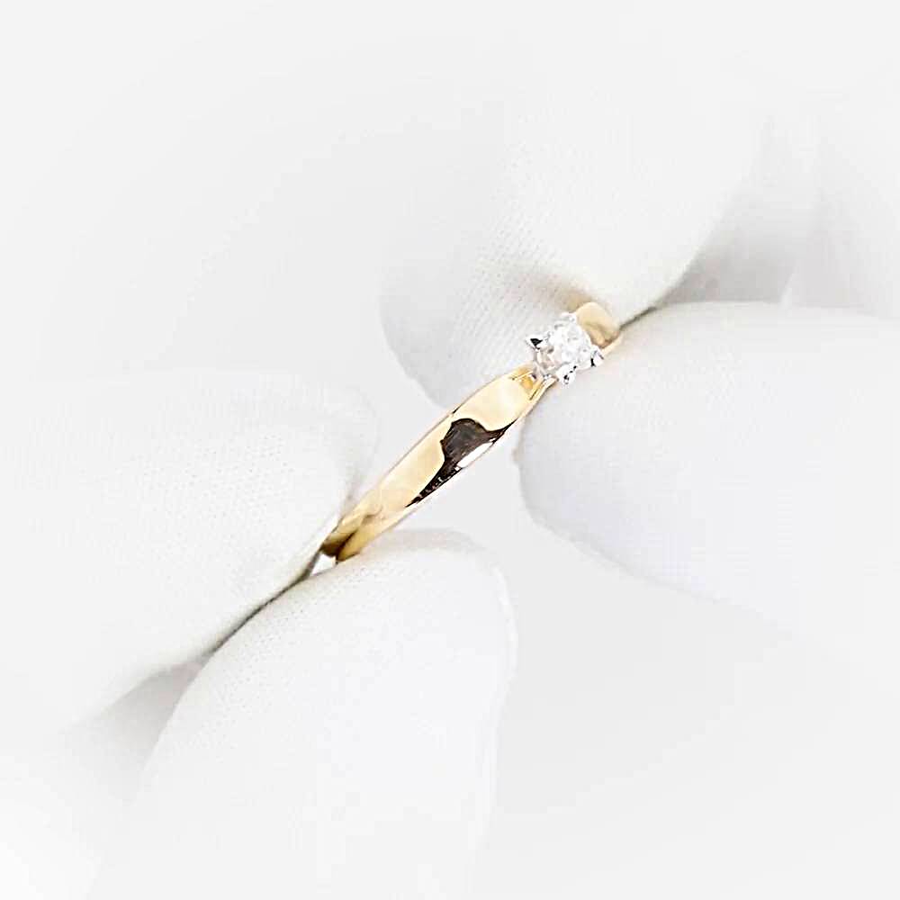 Кольцо с бриллиантом из красного золота 585 пробы 1