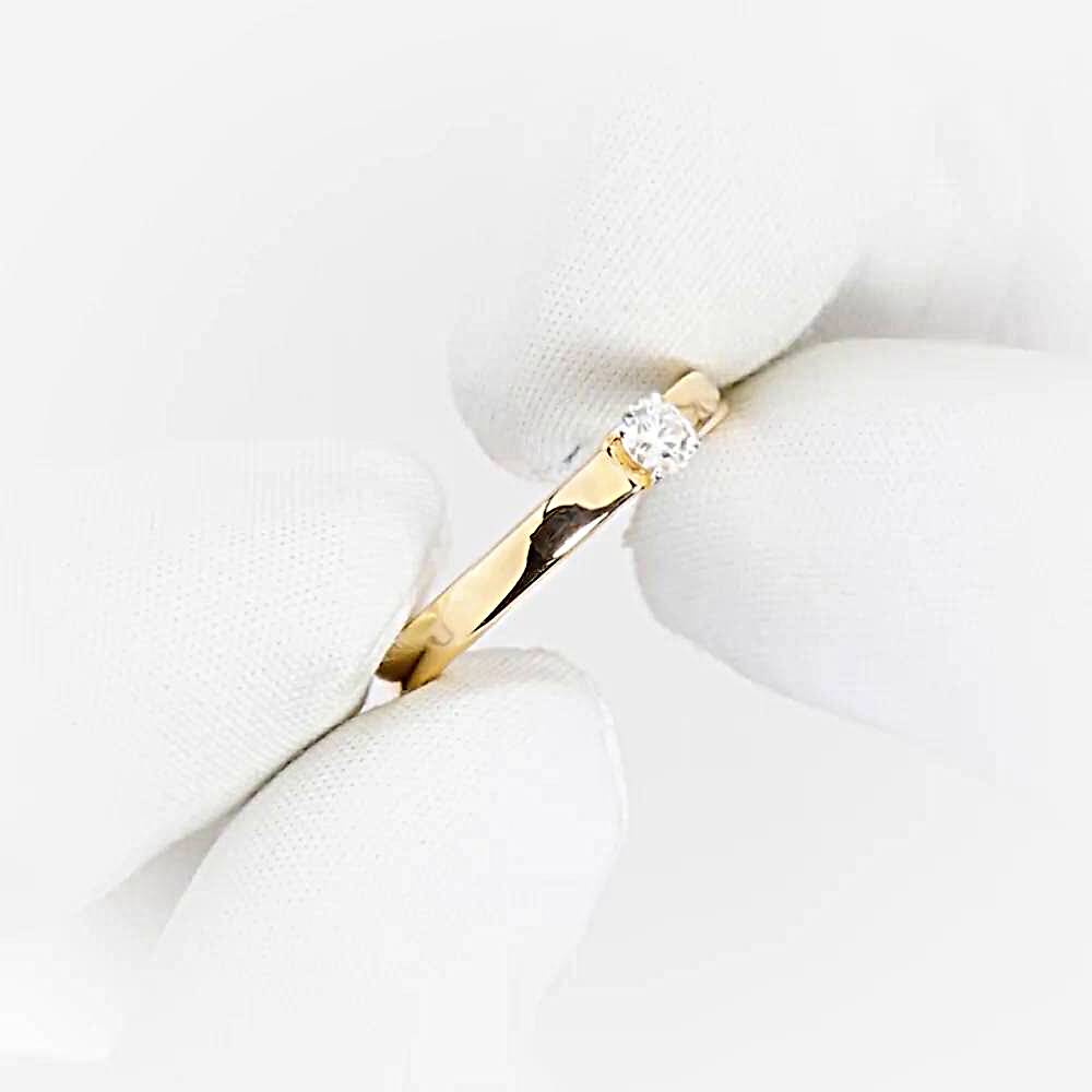 Кольцо с бриллиантом из красного золота 585 пробы 1