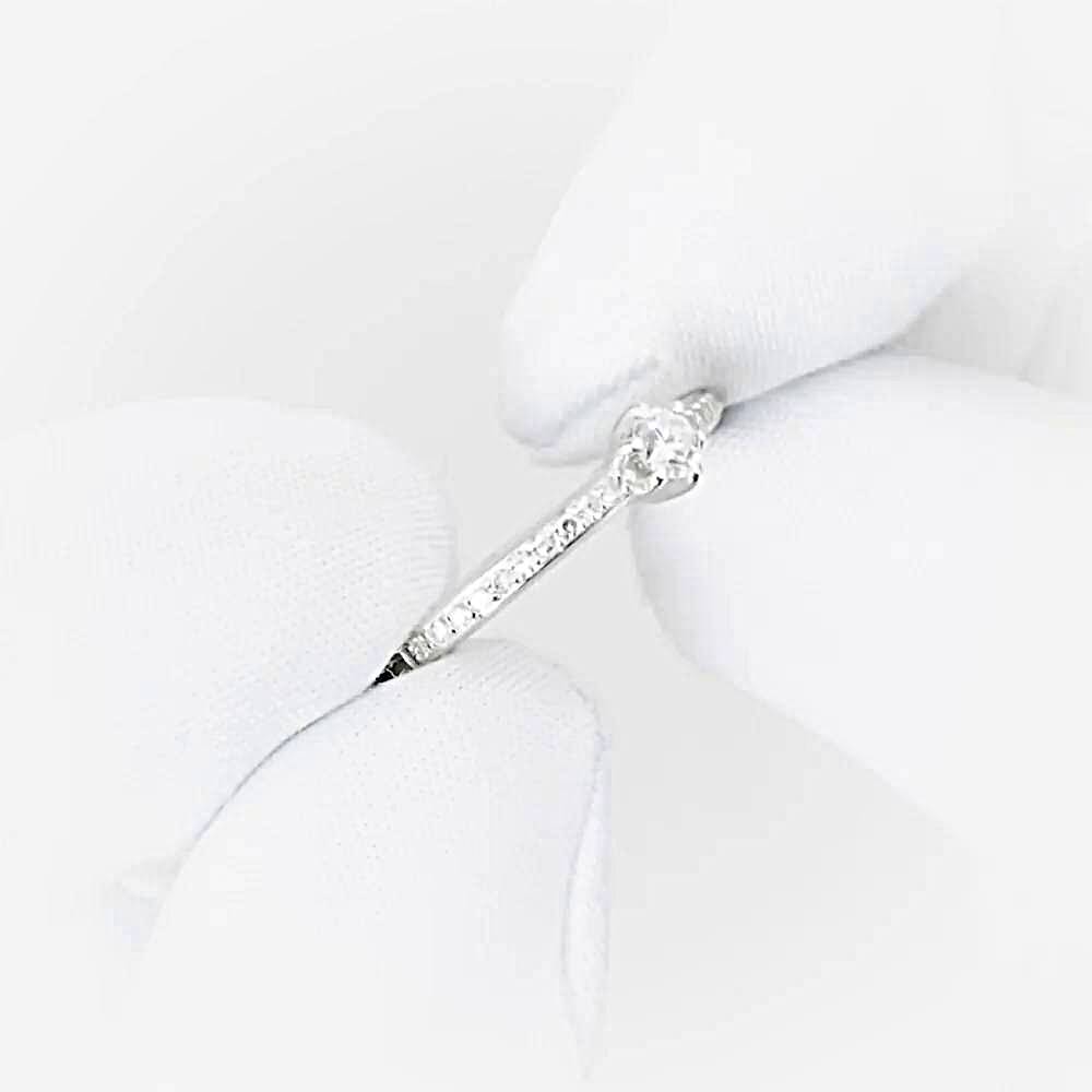 Кольцо с бриллиантами из белого золота 585 пробы