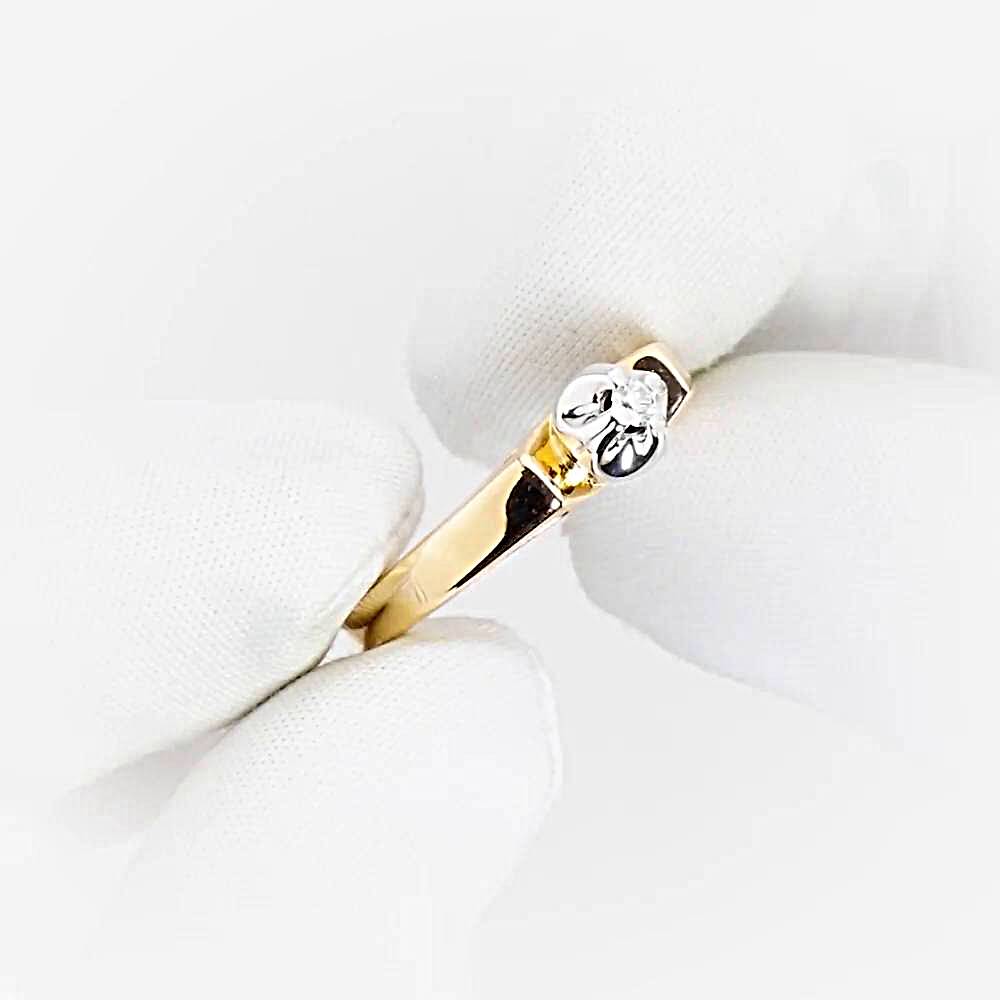 Кольцо с бриллиантом из красного золота 585 пробы 1