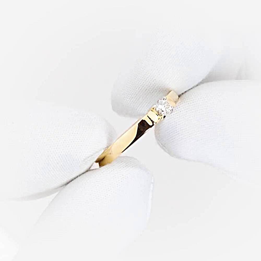 Кольцо с бриллиантом из красного золота 585 пробы 1